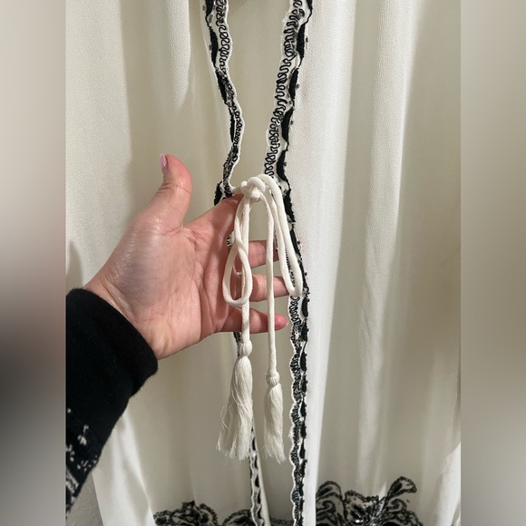 Twinset luxury Kaftano kimono/ top with fringes sequins - Picture 7 of 11